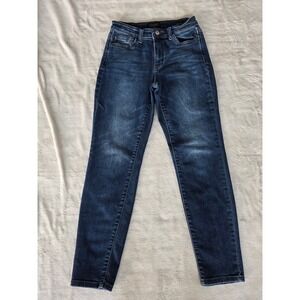 Judy Blue Los‎ Angeles Slim Fit Dark Wash Distressed Skinny Jeans Size 3 26